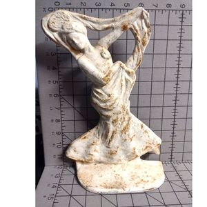 Elegant Vintage Poured Molding of Cast Iron Dancing Spanish Woman